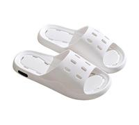 Genérico Sandalias Planas Negras Comodas Marrones Mujer Zapatillas de Casa,Ducha,Fregona,Hombres Y Mujeres,Baño,Fondo,Huecas,Antideslizantes,para Parejas,Hotel,Baño,Sandalias de (White,36)