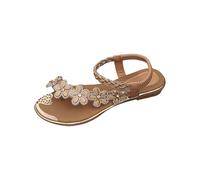 Genérico Sandalias Planas Negras Comodas para Playa Mujer Sandalias Planas Cómodas E Informales con Punta Abierta Y Decoración para Mujer,de Verano,con En Un Solo Pie Y Sandalia Montaña (Yellow,39)