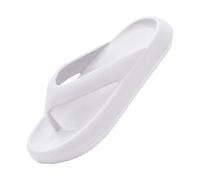 Genérico Sandalias Planas Negras Pies Anchos Blancas Mujer Chanclas,Zapatillas de Almohada para Mujeres Y Hombres,Sandalias Suaves,Cojín,Chanclas de Playa,Sandalia Plana Mujer (White,38)