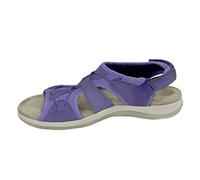 Genérico Sandalias Planas Negras Zapato Verano Mujer Personaliza Las Últimas Sandalias Y Zapatos Planos de Calidad de Color Sólido Retro Pu Para Mujer 43 Vestir Verano (Purple,40)