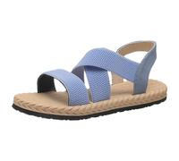 Genérico - Sandalias planas para mujer romana, suela flexible, cruzada, primavera, talla grande, azul, 40 EU