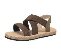 Genérico - Sandalias planas para mujer romana, suela flexible, cruzada, primavera, talla grande, verde, 42 EU