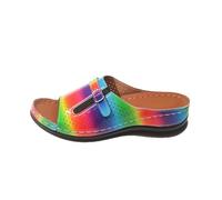 Genérico Sandalias Plataforma Mujer Desnuda Confort Plataforma Zapatos De Vacaciones Antideslizantes Transpirable Zapatillas Punta Abierta Bohemia Claquette Mujeres Ideal Regalo Compensado Plantillas