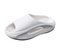 Genérico Sandalias Plataforma Mujer Sandalias Blancas Toboganes de para Mujeres Y Hombres,Zapatillas de Almohada,Baño Antideslizantes,Toboganes Ducha Sandalia Plana Mujer (White,40)