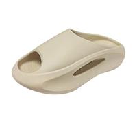 Genérico Sandalias Plataforma Mujer Sandalias Blancas Toboganes de para Mujeres Y Hombres,Zapatillas de Almohada,Baño Antideslizantes,Toboganes Ducha Sandalia Plana Mujer (Khaki,44)