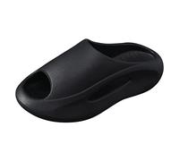 Genérico Sandalias Plataforma Mujer Sandalias Blancas Toboganes de para Mujeres Y Hombres,Zapatillas de Almohada,Baño Antideslizantes,Toboganes Ducha Sandalia Plana Mujer (Black,42)