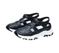 Genérico Sandalias Plataforma Mujer Verano Cómodas Playa Sandalias Informales con Hebilla Lateral Y Inclinada para Mujer,de Verano A La para,Sandalia Negra (Black,40)