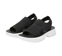 Genérico Sandalias Plataforma Mujer Verano Cuñas Verano Women'S Knit Breathable Soft Sole Walking Sandals Women'S Sandals Sandalias de Esparto Mujer Playa (Black,41)