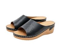 Genérico Sandalias Playa Mujer Comodas con Puntera Abierta,Cómodas,Con,Estilo Casual de Verano,con Aberturas para el Ocio Diario (Negro, 36)