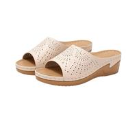 Genérico Sandalias Playa Mujer Ortopedicas Puntera Abierta,Cómodas,Con,Estilo Casual de Verano,con Aberturas para el Ocio Diario (Blanco, 43)