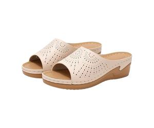 Genérico Sandalias Playa Mujer Ortopedicas Puntera Abierta,Cómodas,Con,Estilo Casual de Verano,con Aberturas para el Ocio Diario (Blanco, 43)