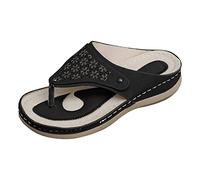 Genérico Sandalias Popa Mujer, Zapatos Primavera Verano Pie Ancho Barefoot Playa Ortopedicas Cuñas Anatómicas Elegantes Para Vestir, Sandalias De Plataforma Mujer Verano