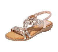 Genérico Sandalias S Sandalias De Cuña De Cuero Para Mujer, Cós Chanclas Para Mujer, Sandaliasasequibles Con Puntera Abierta Y Plantillas En Forma S Verano Caminar Con Soporte Y Masaje, Sandaliascós