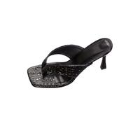 Genérico Sandalias Tacon Mujer Sandalias Blancas Anchas Pantuflas Altas Y Cómodas de Verano para Mujer,con Punta Abierta Y Clip En La Cabeza Cuadrada,para Comodas (Black,41)