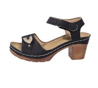 Genérico Sandalias Tacon Mujer Verano Sandalias Plataforma de Verano para Mujer,con Tacón Grueso,Hebilla Lateral,Tacón,Punta Abierta Y ó Grueso Deporte (Black,36)