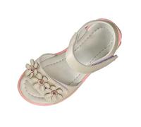 Genérico Sandalias Transpirables para Niñas Pequeñas Ligeras Cómodas Casuales para Jugar al Libre Edades 1 a 10 Años (Beige, 25.5 Toddler)