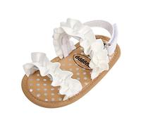 Genérico Sandalias veraniegas para bebé niña niño calzado infantil transpirable para caminar al libre zapatos livianos antideslizantes para pequeños exploradores (White, 21 Toddler)