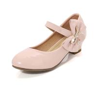 Genérico Sandalias veraniegas para niñas informales ideales vestir espectáculos tacones cómodos ligeros zapatos bailar princesa escolar desde hasta trece años (Red, 28)
