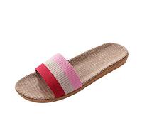 Genérico Sandalias Verano Mujer 2025 Zapatillas Casa Sandalias de Tela Ligeras para Casa Diseño Minimalista Suela Ultradelgada Caminata Al Atardecer Vacaciones de Verano