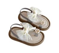 Genérico Sandalias y cómodas para niñas pequeñas zapatos de playa veraniegos con diseño calzado informal exterior caminar bebés hasta once años (Silver, 30 Little Child)