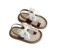 Genérico Sandalias y cómodas para niñas pequeñas zapatos de playa veraniegos con diseño calzado informal exterior caminar bebés hasta once años (Brown, 31.5 Little Child)