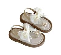 Genérico Sandalias y cómodas para niñas pequeñas zapatos de playa veraniegos con diseño calzado informal exterior caminar bebés hasta once años (Beige, 31.5 Little Child)