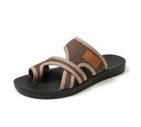 Genérico Sandals for Women 2026 Women's Hollow Mesh Slide Sandals Orthopedic Shoes for Wolf Slippers for Women Comfortable (Brown,36)