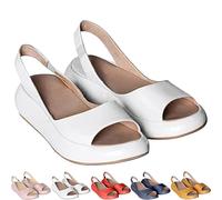 Genérico Sandals,women's sandals comfortable, Comfy Orthotic Sandals For Women,Suitable for All Foot Shapes (White,38)