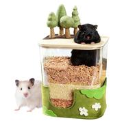Generico Sandbadbehälter Hamsters Durchsichtig - Hamster Badewanne Kleintiere Lebensraum Stressreduzierung | Sandbadbehälter Hamster Durchsichtig Badewanne Kleintiere Lebensraum für Training & Käfig