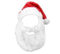 Genérico Santa Claus Hat - Plush Cosplay Christmas Wig & Beard Set, 28x65cm, Breathable White Beard | Santa Hats Adult, Multi-Functional Costume For Holiday Festive Use