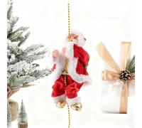 Genérico Santa Claus Musical Climbing Rope,Climbing Santa On Rope, 2026 New Electric Santa On Ladder/Parachute/Chimney/Deer Riding/Hip Shaking/Street Dance (Red)