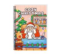 Genérico Santa Coloring Books - Christmas Coloring Book, Cartoon Artistic Guided, Christmas Reindeer Coloringg Book Toy for Lápices Airplane Classroom Study Room Bedtime Party Students