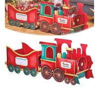 Genérico Santa Express Train Gift Box - Holiday Storage for Christmas Presents, Treats, and Candy, DIY Santa Train for Gifting & Festive Decorations, Perfect for Holiday Cheer. (A)