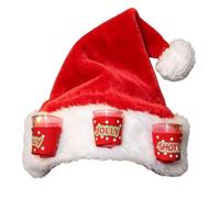 Genérico Santa Hat Holiday Party Costume - Headwear With 3 Shot Glasses