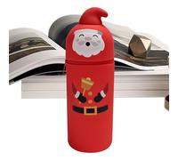 Genérico Santa Pencil Pouch - Standing Pencil Case | Santa Retractable Bag Christmas School Supplies | Pencils Bag Cute Stationery Pen Case for Classroom Office Home Kids Teens Holiday