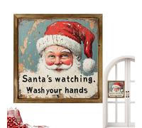 Generico Santa Pictures for Wall, Vintage Christmas Wall Decor, Christmas Prints, Framed Santa Decorations, Holiday Tabletop Decor, Winter Wall Art, Christmas Home Decoration