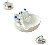 Genérico Santorinis Catchall Shells Bowl,Greek Islands Home Decor,Mediterranean Blue Dome Trinket Dish,Unique Jewelry Organizer & Key Tray for Entryway Table Decor,3D Printed PLA Material (1pcs)