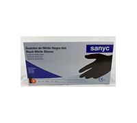 Genérico Sanyc guantes nitrilo caja 100 unidades (XL, negro)