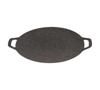 Genérico Sartén delgada coreana for parrilla, plancha redonda for barbacoa, antiadherente, Compatible con inducción, estufa de Gas, estufa eléctrica, parrilla interior o exterior(28cm)