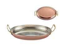 Genérico Sartén Paellera | Plato Ovalado De Acero Inoxidable - Cacerola Cocina Sin Recubrimiento Dos Asas Para Cocina Familiar Comidas Exterior Cenas Festivas Acampada Restaurantes
