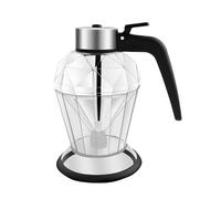 Genérico Sauce Dispenser Bottle - Glass PC Silicone 9.5x15cm | Clear No-Drip Syrup And Honey Dispenser Jar | Multipurpose Sauce Bottle For Olive Oil Condiments And Kitchen Use