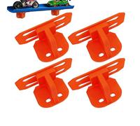 Genérico Scale Cars Single Lane Track - Set of 4 Single Lane Wall Mount Track Holder | 3D Printed Vertical Storage Rack For Toy Cars, Trucks & Diecast Vehicle Collection Organizer