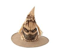 Genérico Scarecrow Witch Hat, Eye-Catching Festival Costume, Lightweight Comfortable Design with Rustic Details for Cosplay Dress Up at Farm Theme Events Rural Parties Photography Women Men
