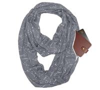 Genérico Scarf With Pocket - Breathable Zipper Pocket Shawl | Decorative Winter Scarf, For Men Travel Outdoor Trip Home Casual Workplace Family Friends Students