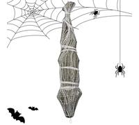 Genérico Scary Fake Corpse, Halloween Corpse Props, Life Size Creepy Decor, Realistic Haunted House Decoration, Spider Web Design Prop for Garden Lawn Patio Backyard Outdoor Holiday, 70.87 Inches