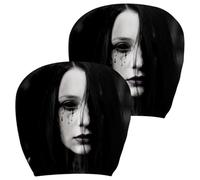 Genérico Scary Headrest Covers - 2-Pack Horror Car Seat Head Protectors