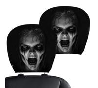 Genérico Scary Headrest Covers - 2-Pack Horror Car Seat Head Protectors