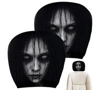 Genérico Scary Headrest Covers - 2-Pack Horror Car Seat Head Protectors