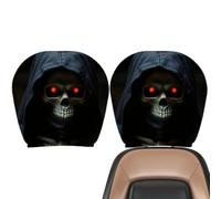 Genérico Scary Headrest Covers - Breathable Ghost Face Protectors 2-Piece