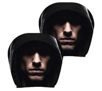 Genérico Scary Headrest Covers - Ghost Face Protectors 2-Piece
